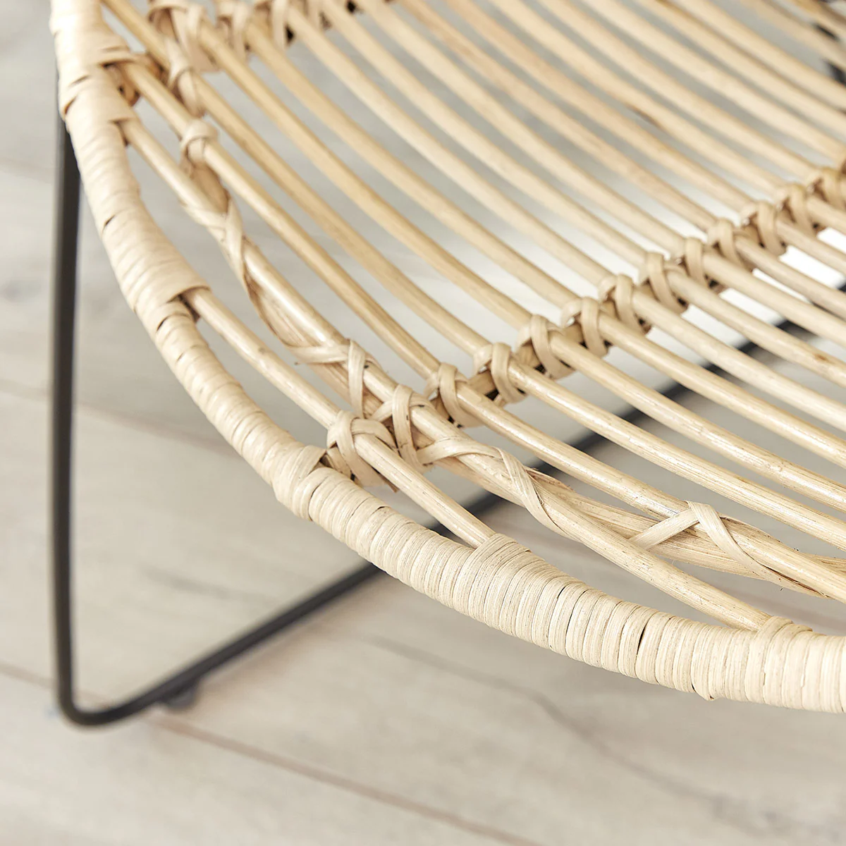 Set aus 2 Stühlen aus Rattan und Metall - Image 3