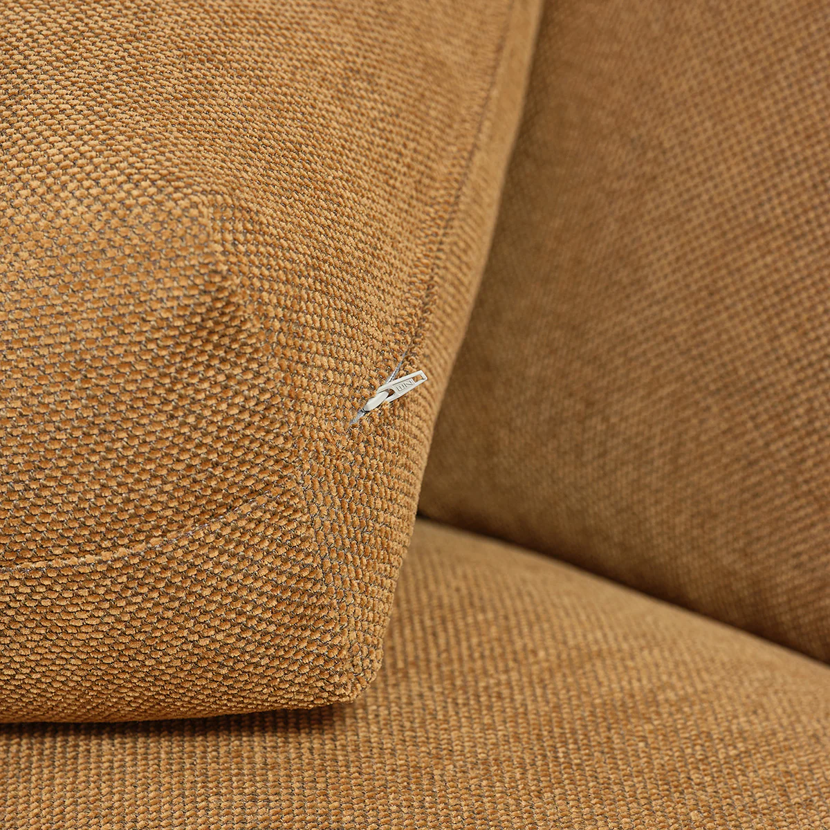 Gerades 3-Sitzer-Sofa aus bronzefarbenem meliertem Strukturstoff - Image 6