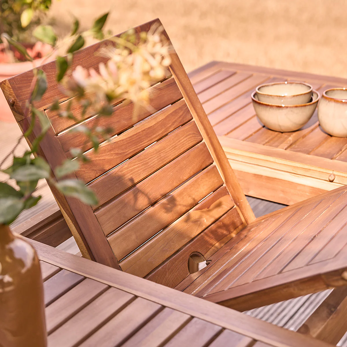 Ausziehbare Gartenmöbel aus geöltem Teakholz 4/8-Sitzer - Image 4