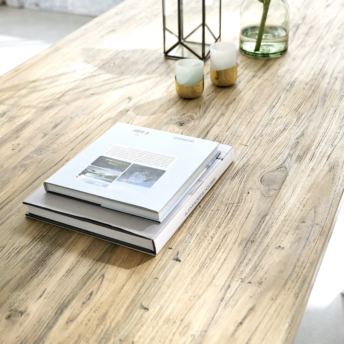 Ausziehbarer Tisch aus massivem recyceltem Teakholz 14 pers. - Image 6
