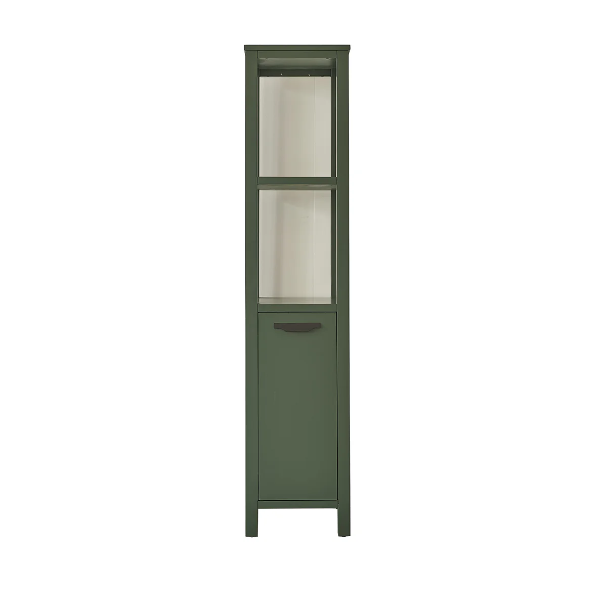 Badezimmer-Hochschrank aus Akazienholz, grün, 160 cm - Image 2