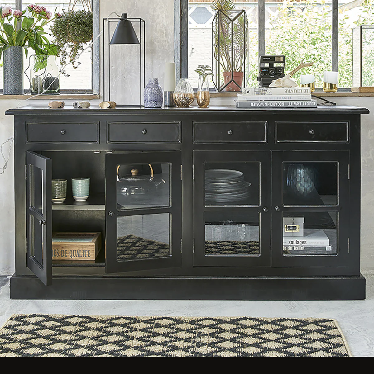 Sideboard aus massivem Mahagoni 160 cm - Image 6