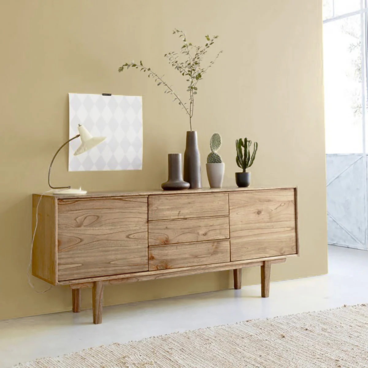 Buffet aus massivem Mindi 180 cm