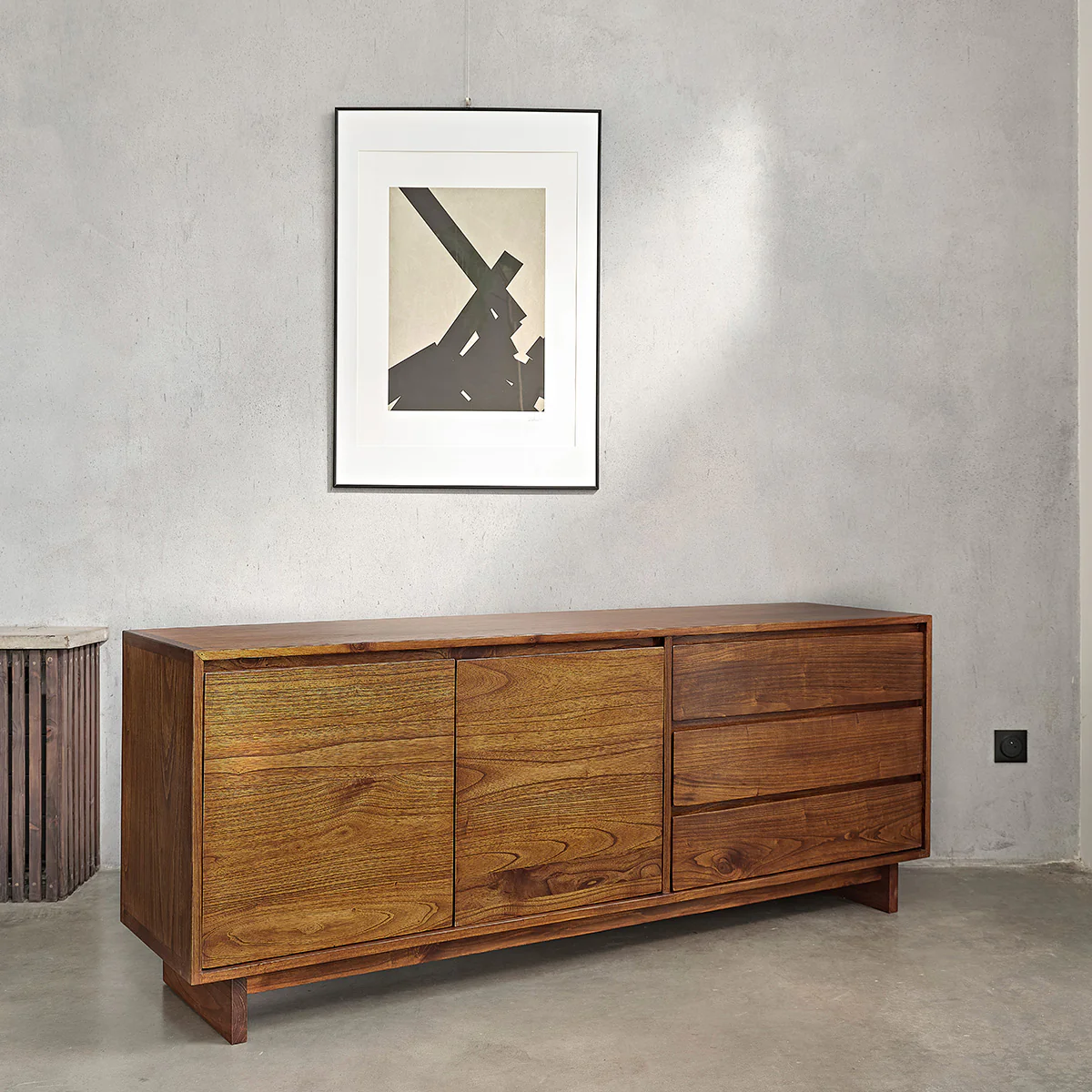 Buffet aus massivem Mindi in Walnuss-Finish 180 cm - Image 3