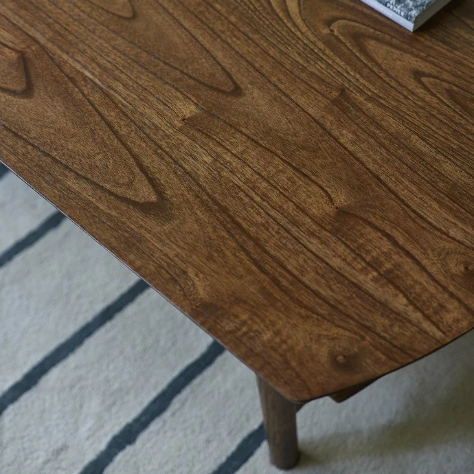 Couchtisch aus massivem Mindy in Walnuss-Finish 130 cm - Image 6
