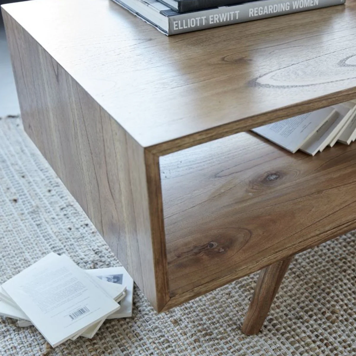 Couchtisch aus massivem Mindi-Holz 120 cm - Image 3