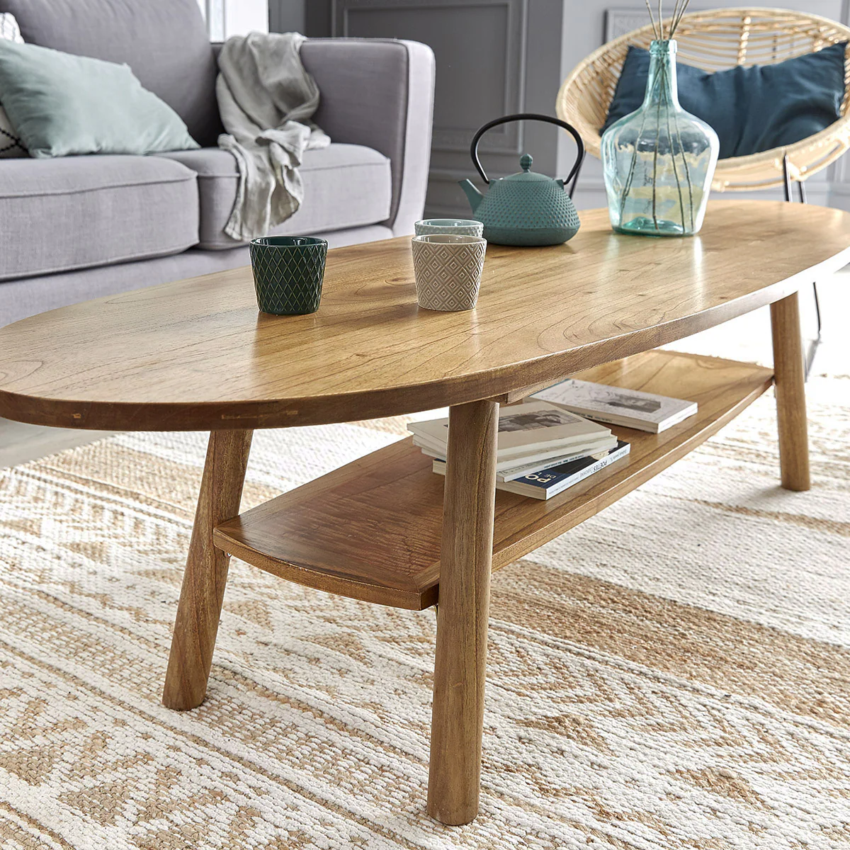 Couchtisch aus massivem Mindiholz 160 cm - Image 4