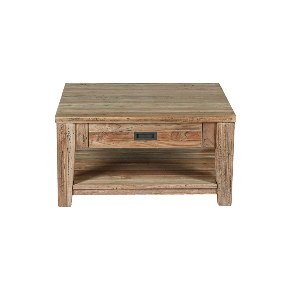 Couchtisch aus recyceltem massivem Teakholz 80 cm - Image 2