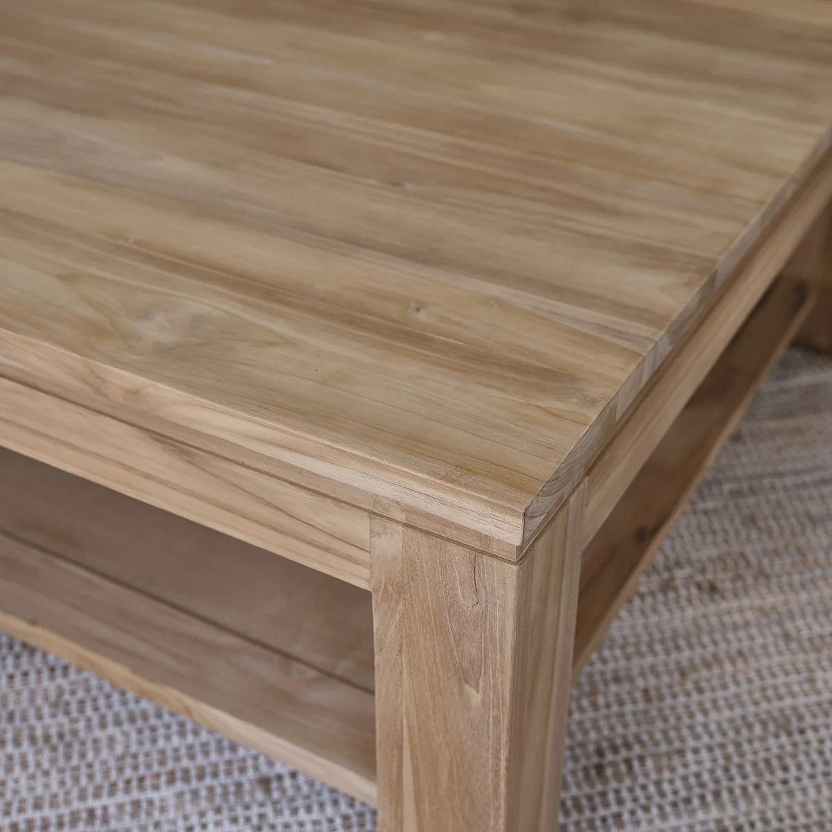 Couchtisch aus massivem Teakholz 100 cm - Image 5