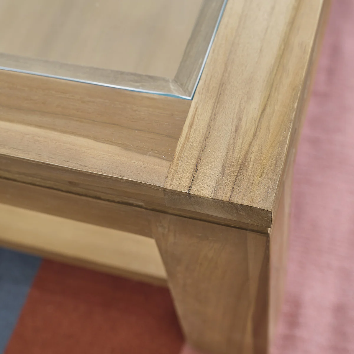 Couchtisch aus massivem Teakholz 120 cm - Image 4