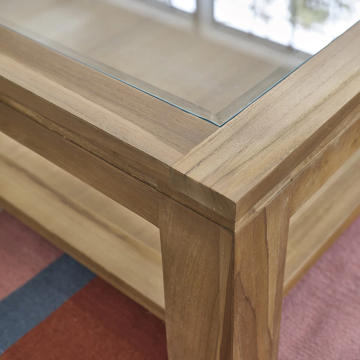 Couchtisch aus massivem Teakholz 120 cm - Image 5