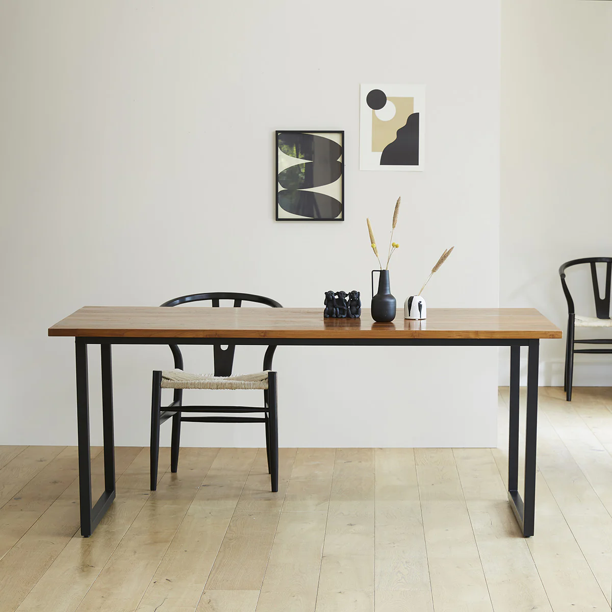 Tisch aus massivem Teakholz und Metall 8 pers.