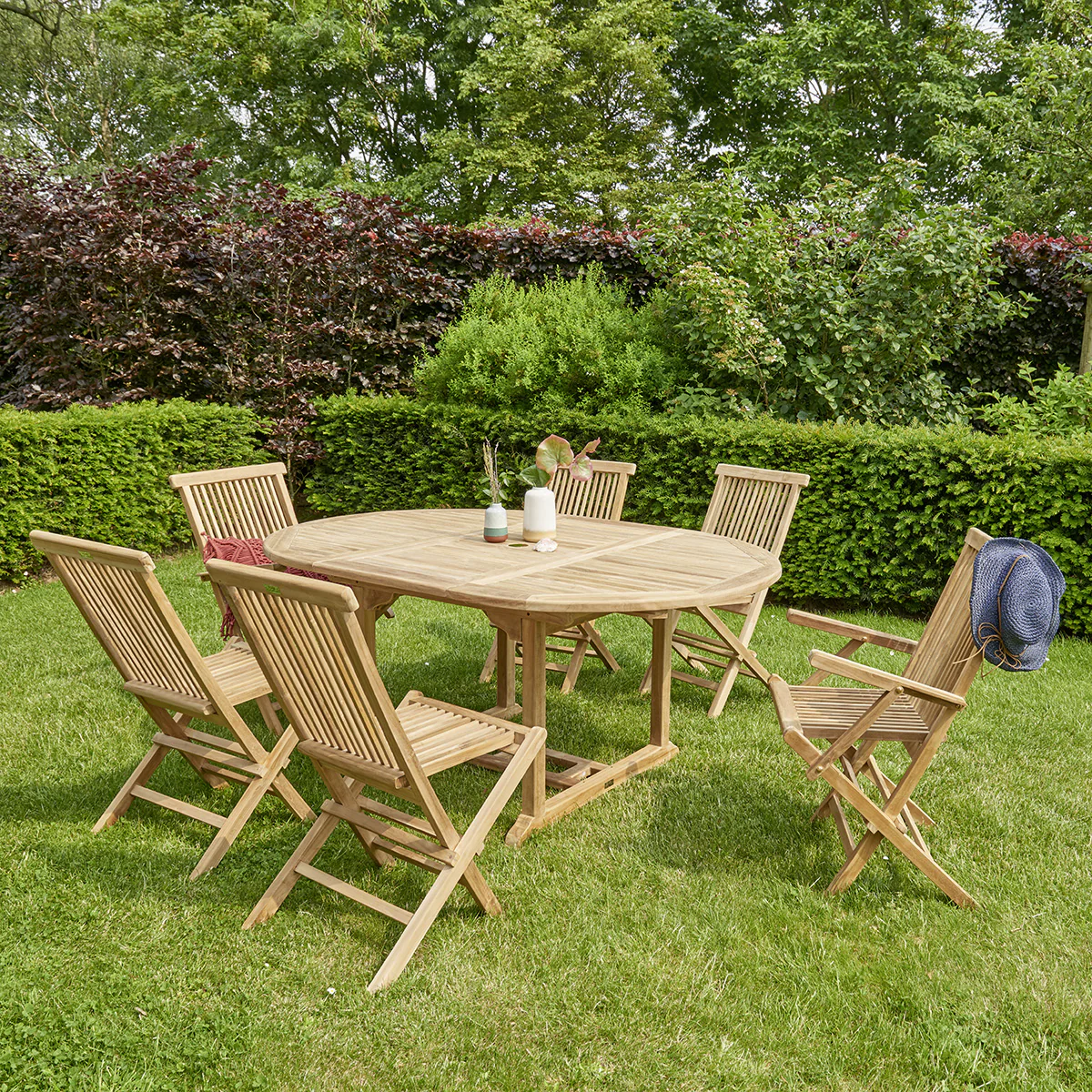Klappbarer Gartensessel aus massivem Teakholz - Image 6