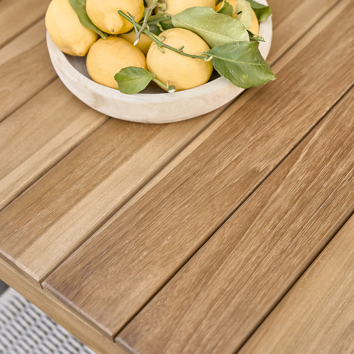 Gartenmöbel aus massivem Teakholz und schwarzem Seil 8 Sitzplätze - Image 4