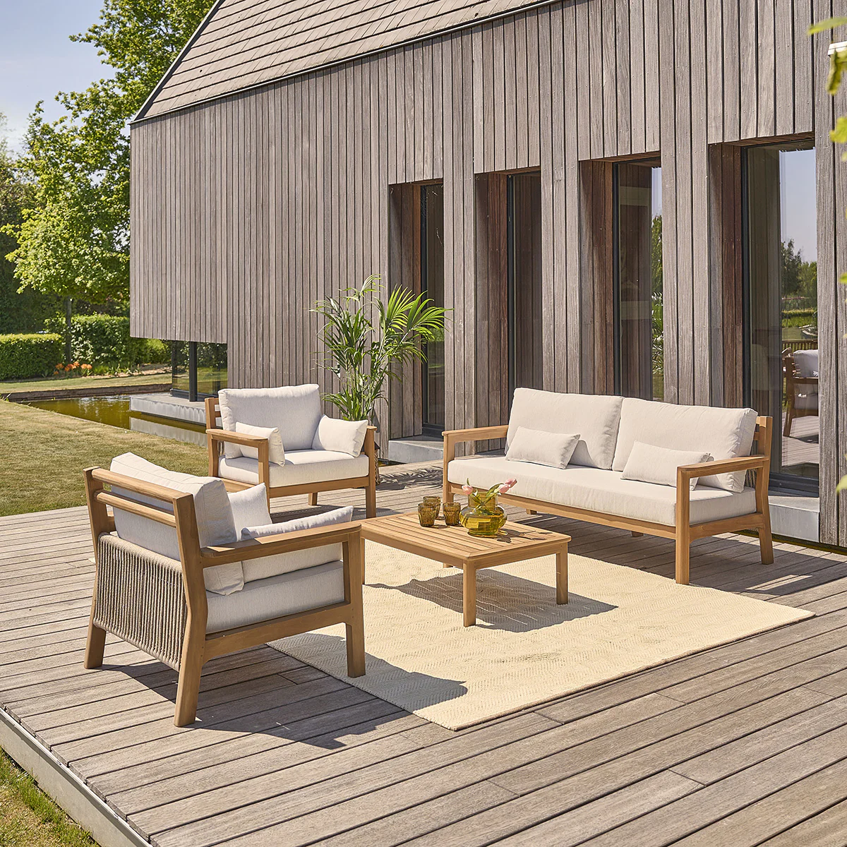 Gartensofa aus massivem Teakholz - Image 7