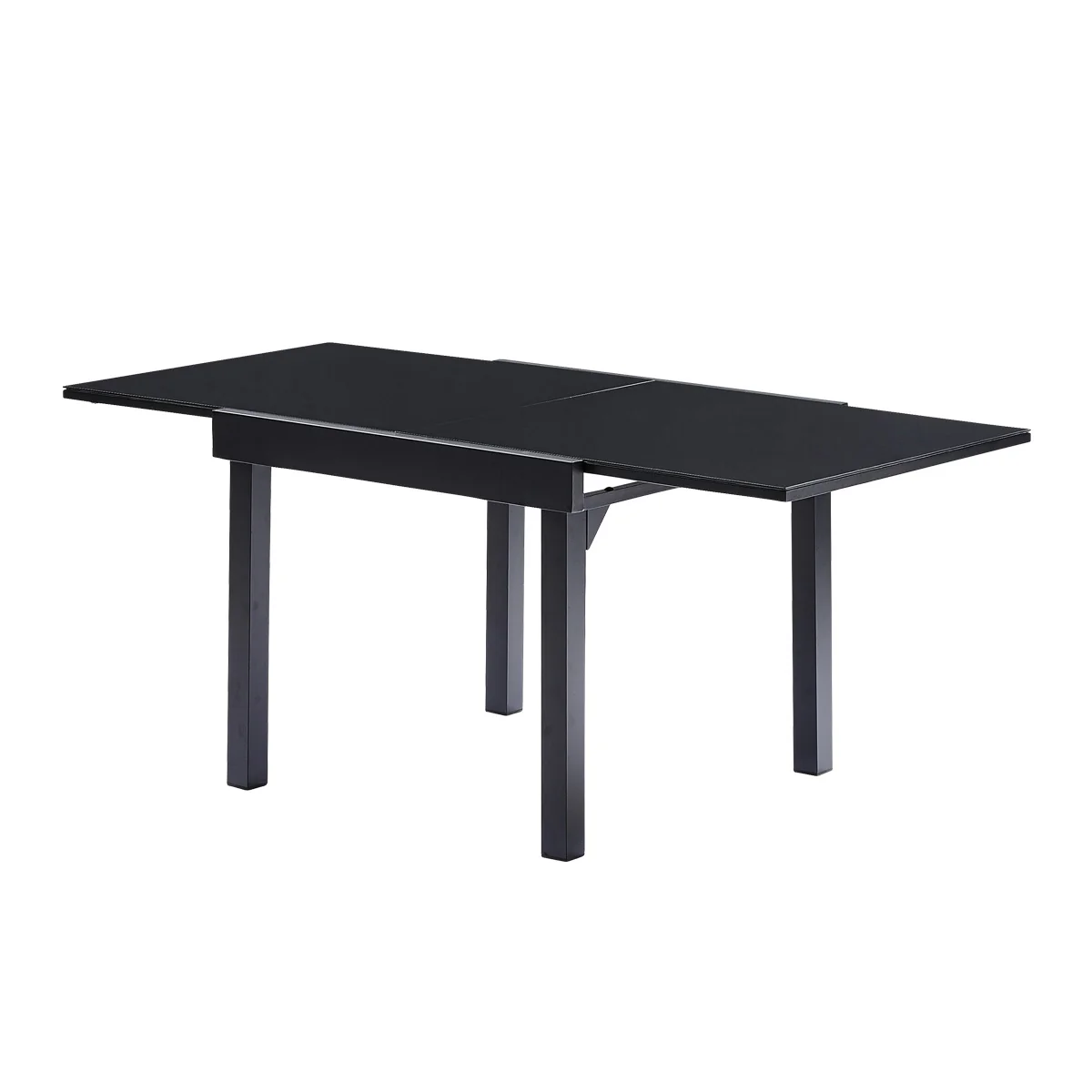 Ausziehbarer Gartentisch aus schwarzem Aluminium 4/8-Sitzer - Image 3