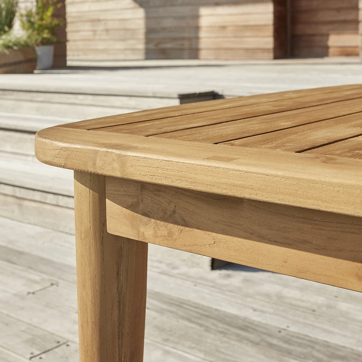 Ausziehbarer Gartentisch aus massivem recyceltem Teakholz für 10/12 Pers. - Image 4