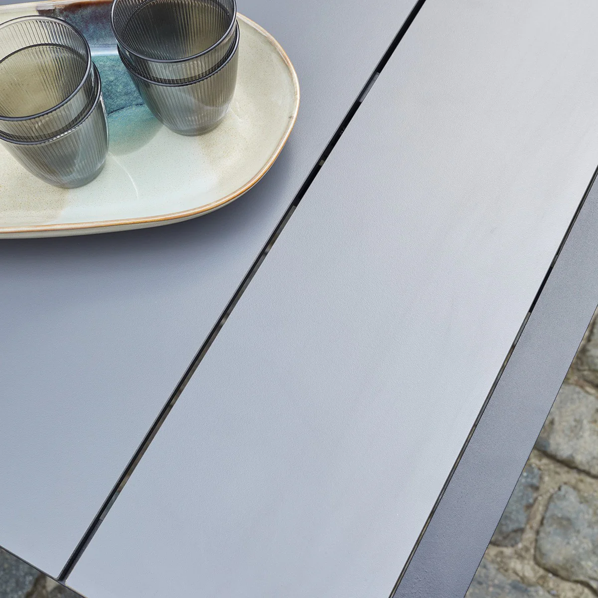 Ausziehbarer Gartentisch aus Aluminium 6/10 Sitzplätze - Image 5