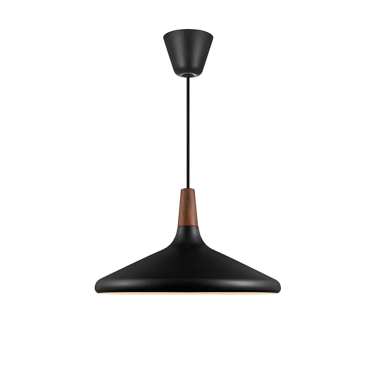 Hängeleuchte aus Metall und Holz - 39 cm schwarz - Image 2