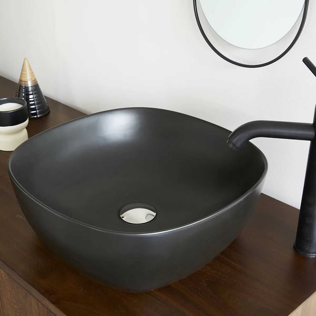 Keramikbecken schwarz Ø41 cm