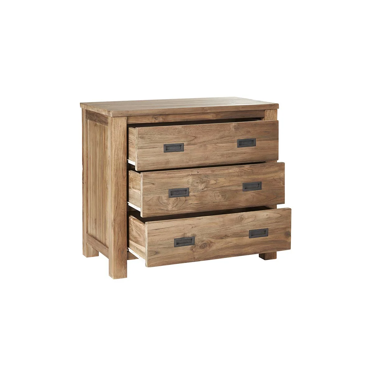 Kommode aus massivem, recyceltem Teakholz 90 cm - Image 3