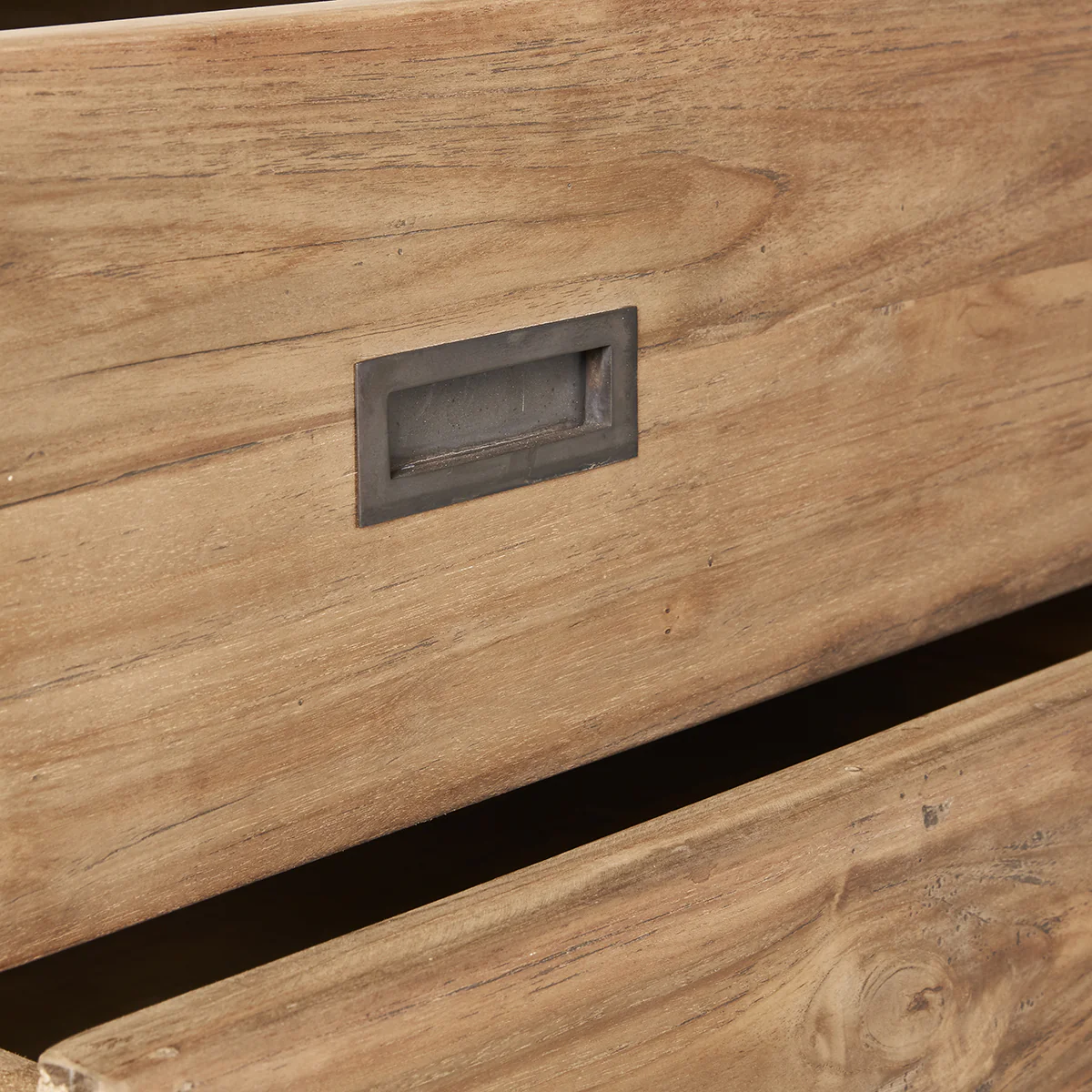 Kommode aus massivem, recyceltem Teakholz 90 cm - Image 4