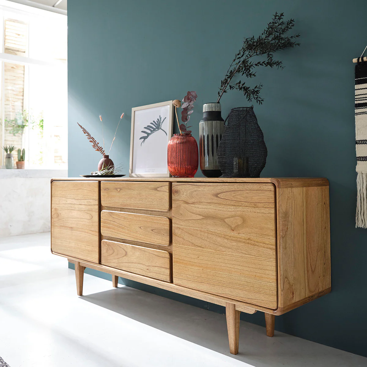 Kommode aus massivem Mindi 180 cm - Image 3