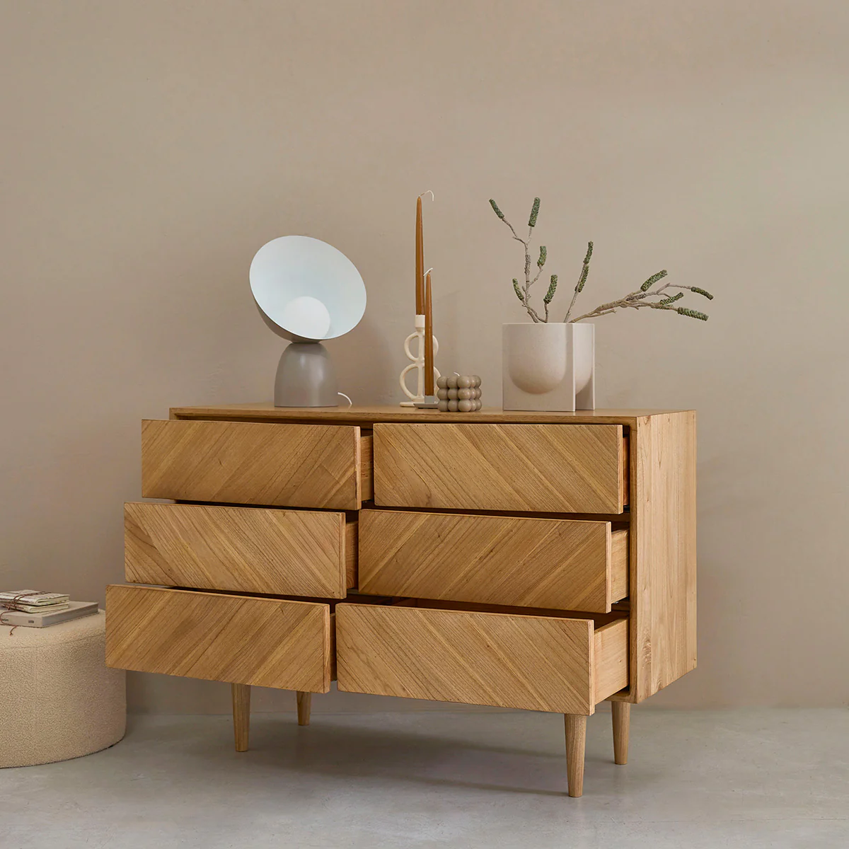 Kommode aus massivem Mindi 120 cm - Image 3