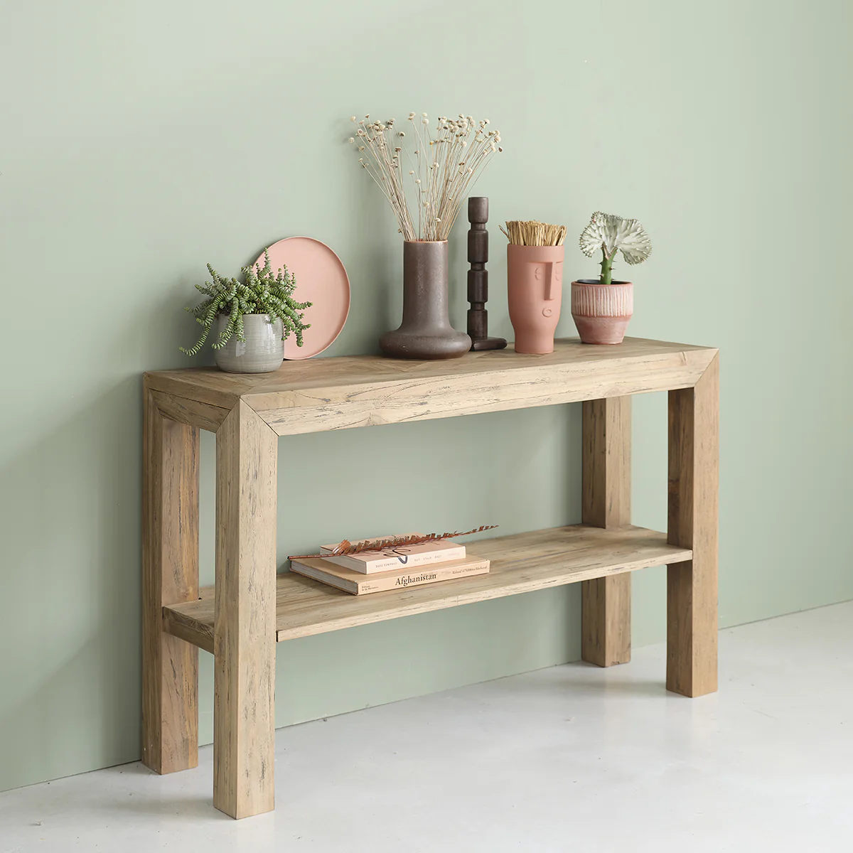 Konsole aus recyceltem, massivem Teakholz 120 cm - Image 3