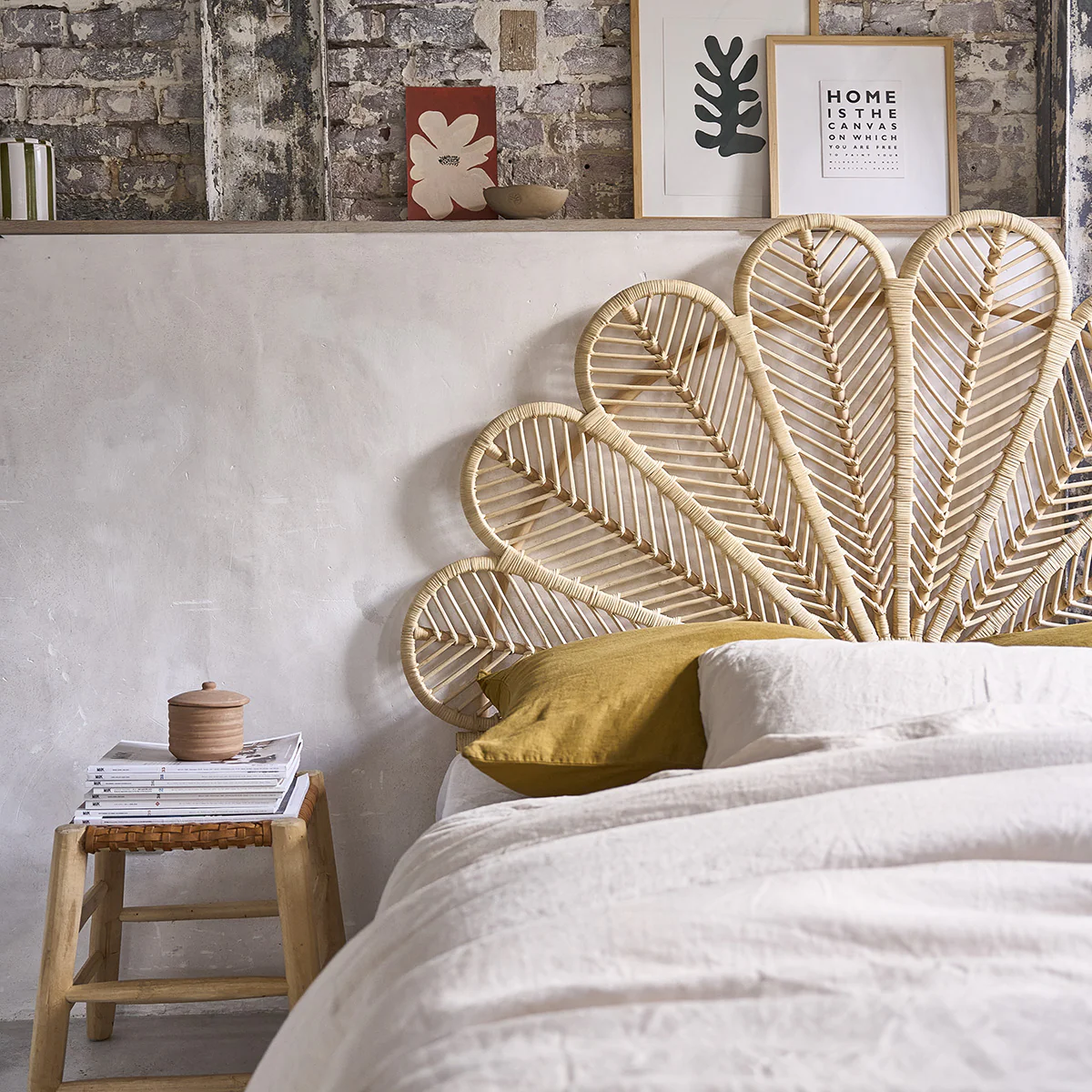 Kopfteil aus Rattan 140 cm - Image 3