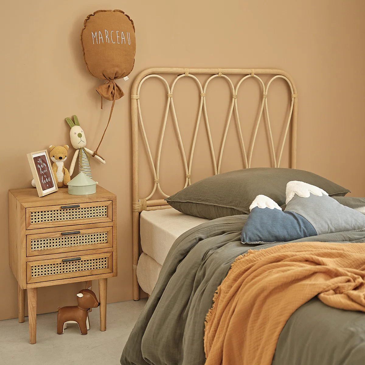 Kopfteil für Kinderbett aus Rattan 90 cm - Image 3