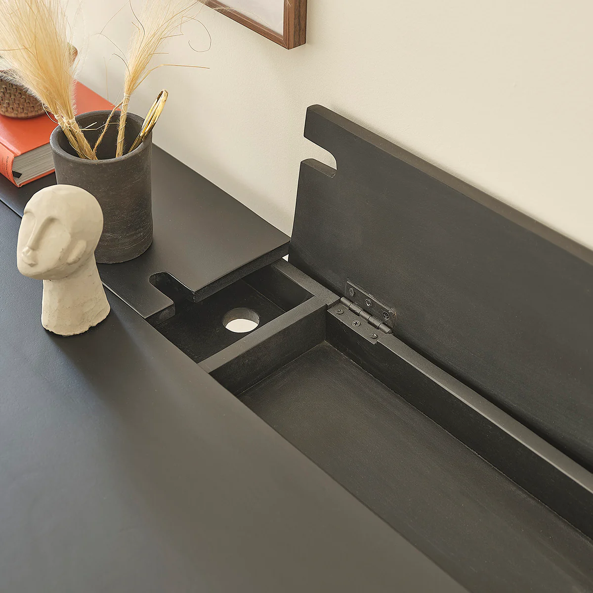 Schreibtisch aus massivem Mangoholz 130 cm - Image 5