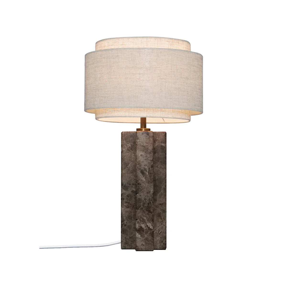 Marmor-Tischlampe beige - Image 2