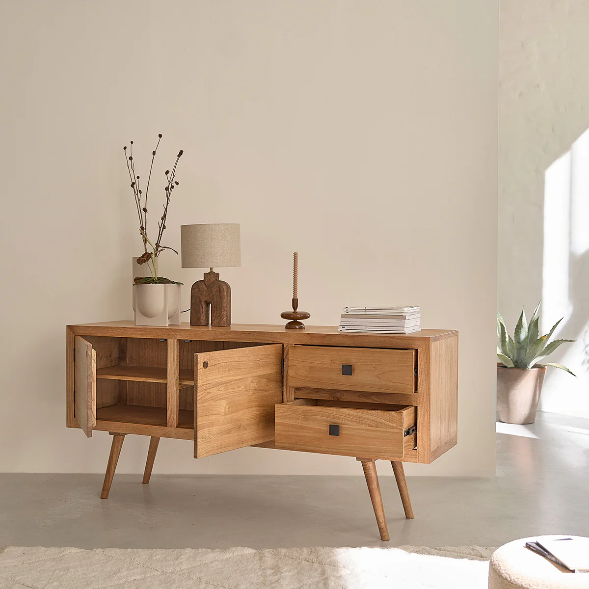Kommode aus massivem Mindi 180 cm - Image 3