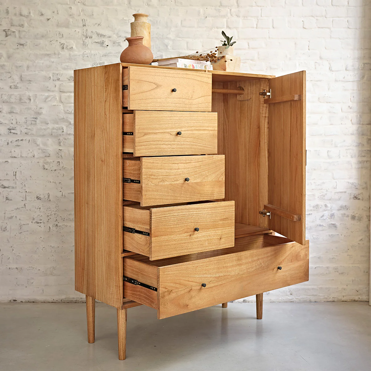 Schrank aus massivem Mindi 160 cm - Image 3