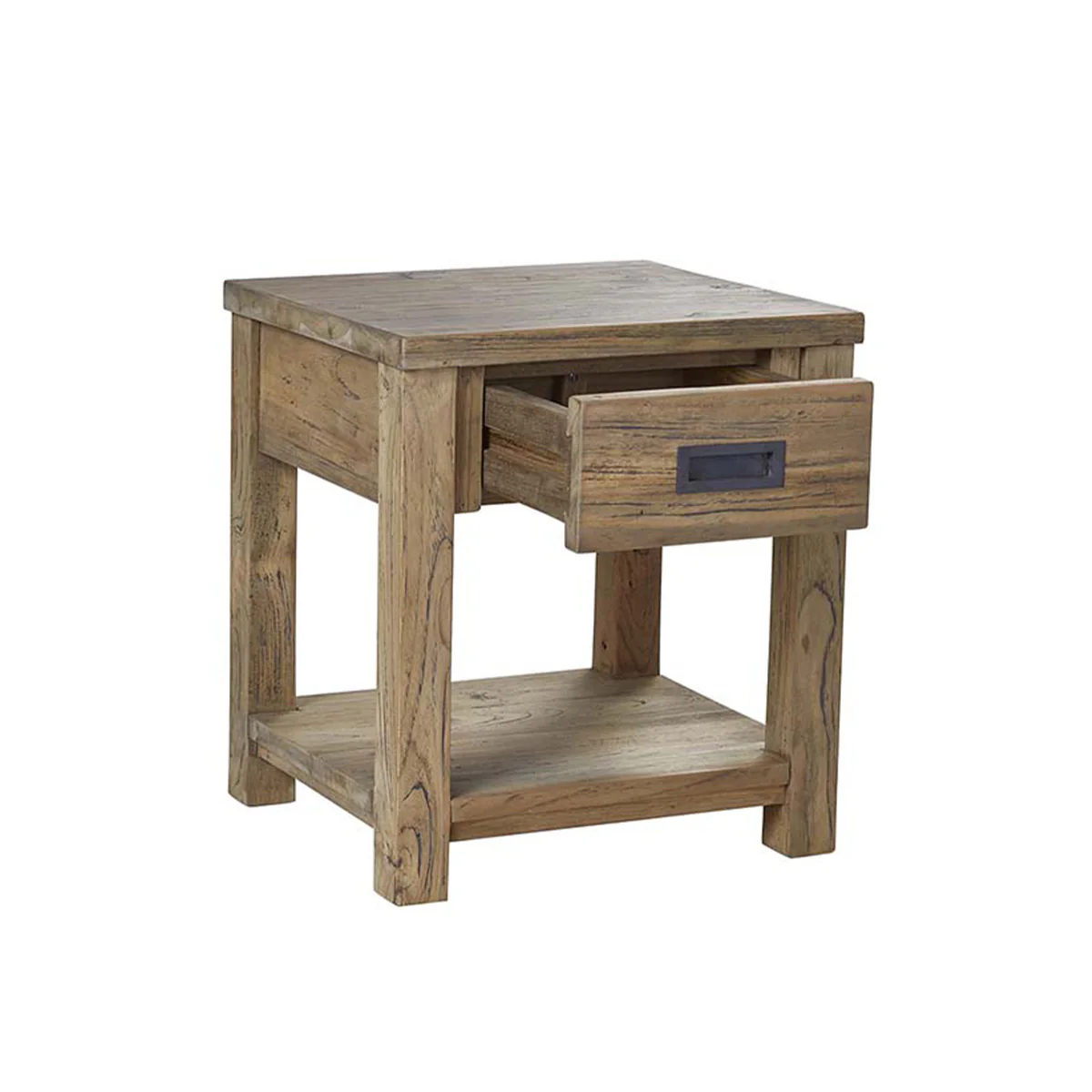 Nachttisch aus massivem, recyceltem Teakholz 45 cm - Image 3