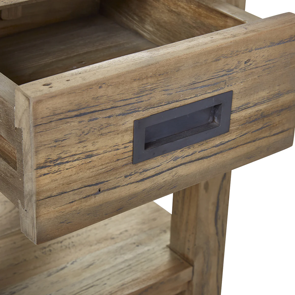Nachttisch aus massivem, recyceltem Teakholz 45 cm - Image 4
