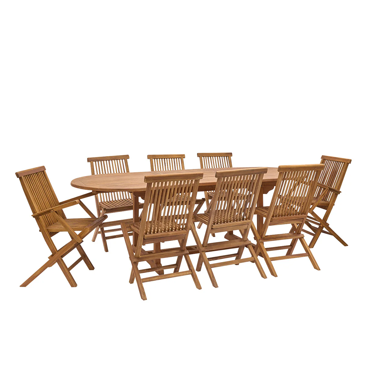 Ausziehbare Gartenmöbel aus geöltem Teakholz 8/10 Sitze - Image 2