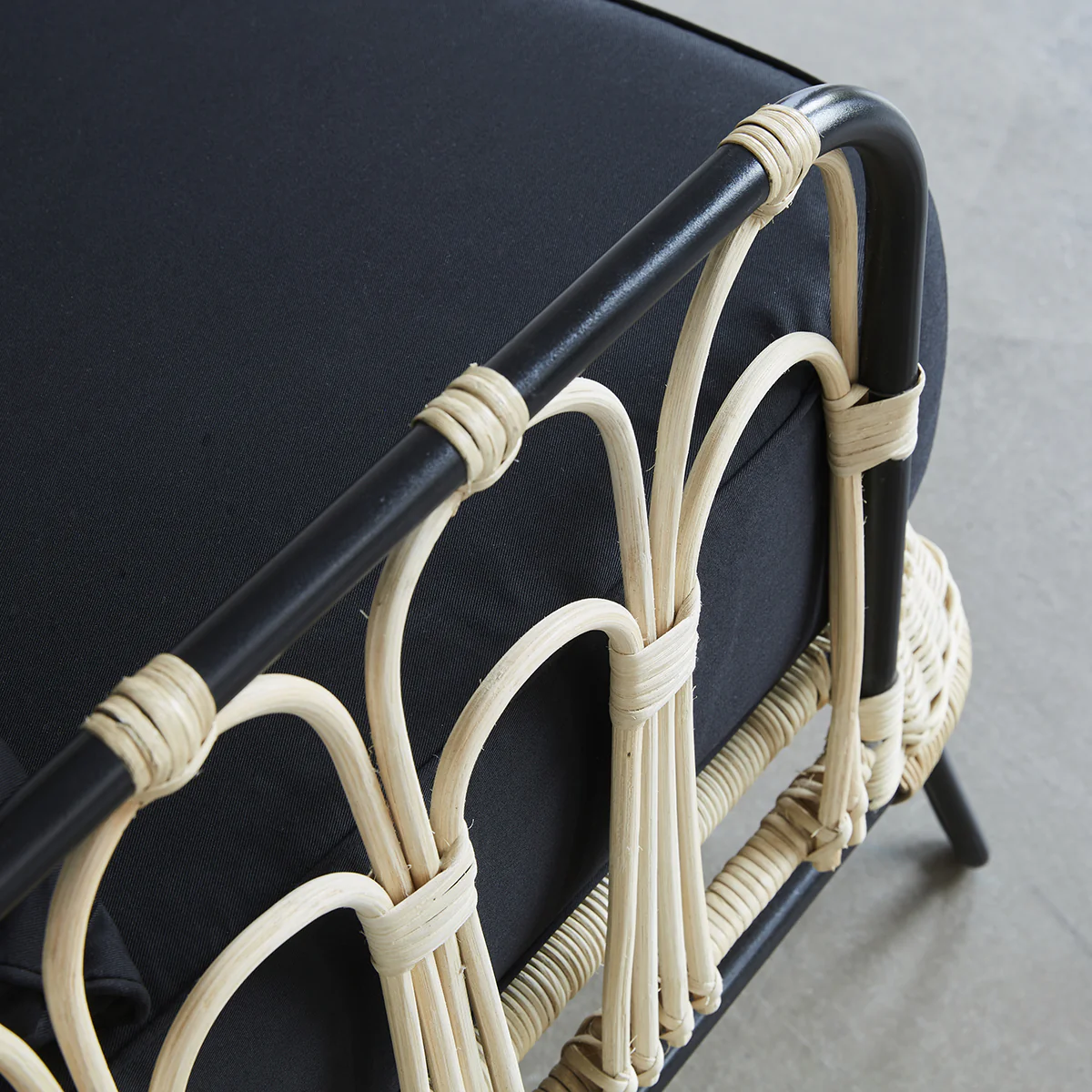Sessel aus Rattan und Metall - Image 7