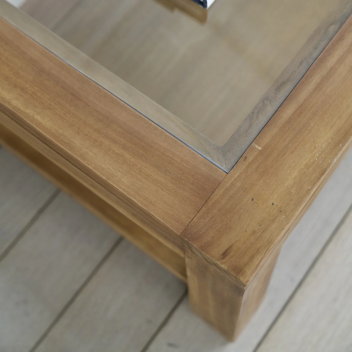 Couchtisch aus massivem Teakholz 120 cm - Image 4