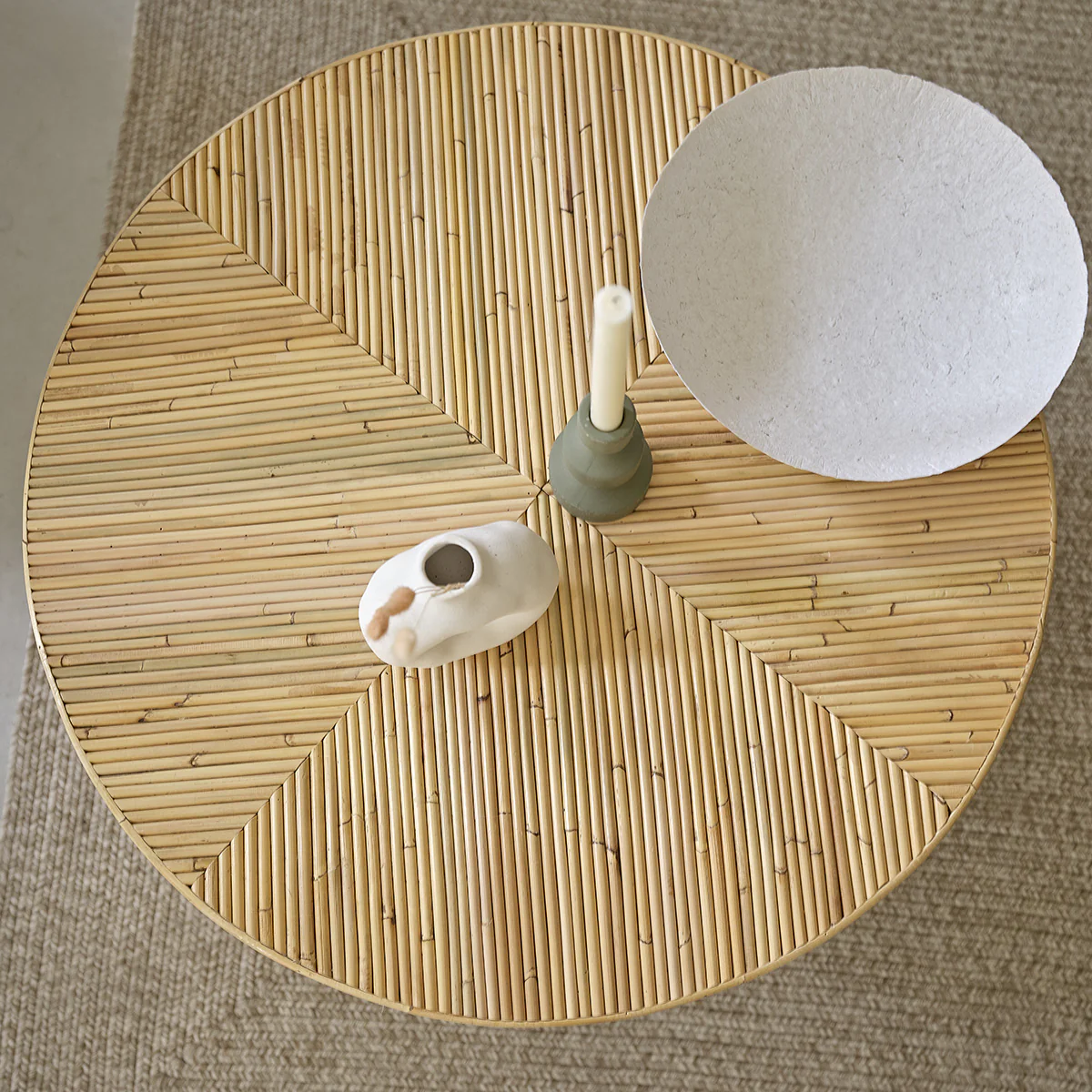 Couchtisch aus Rattanrohr Ø 80 cm - Image 4