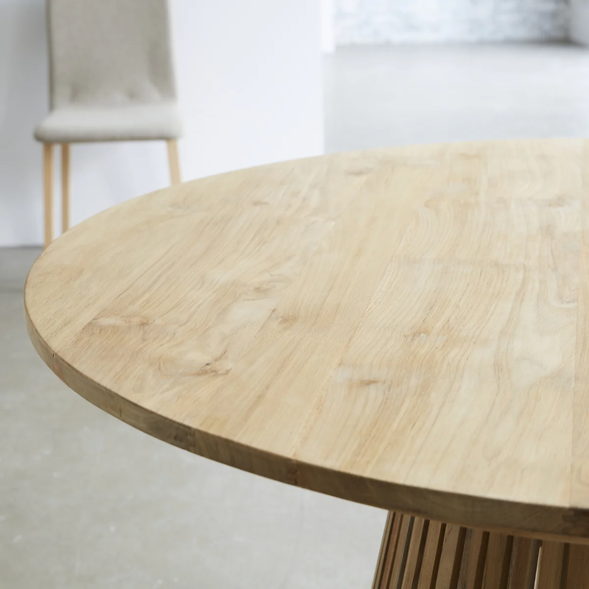 Tisch aus massivem Teakholz rund 4 pers. - Image 4