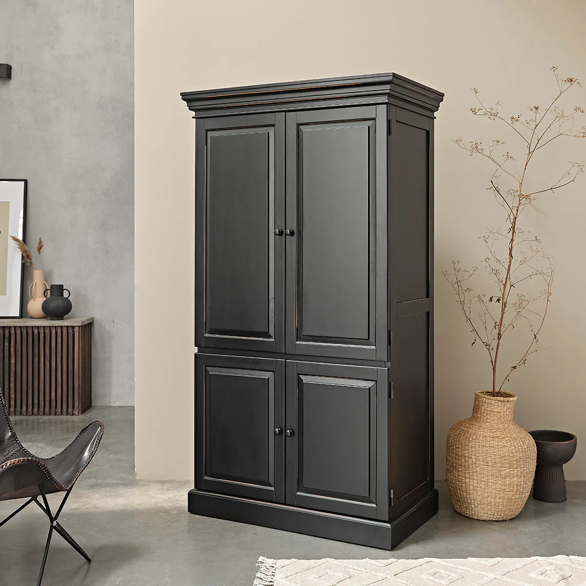 Schrank aus massivem Mahagoni 190 cm - Image 3
