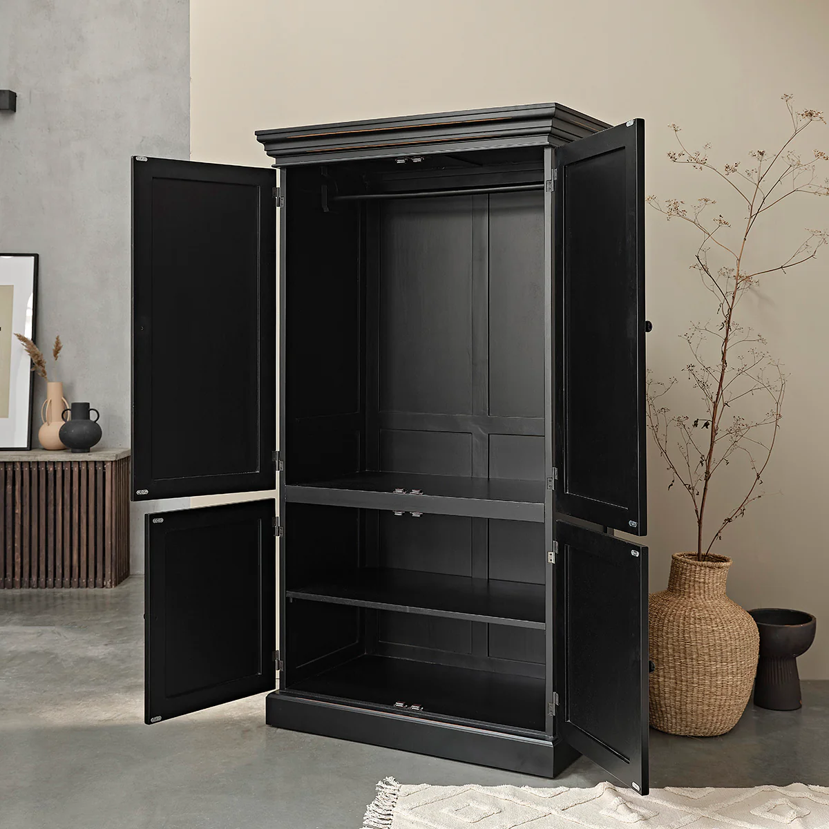 Schrank aus massivem Mahagoni 190 cm - Image 4