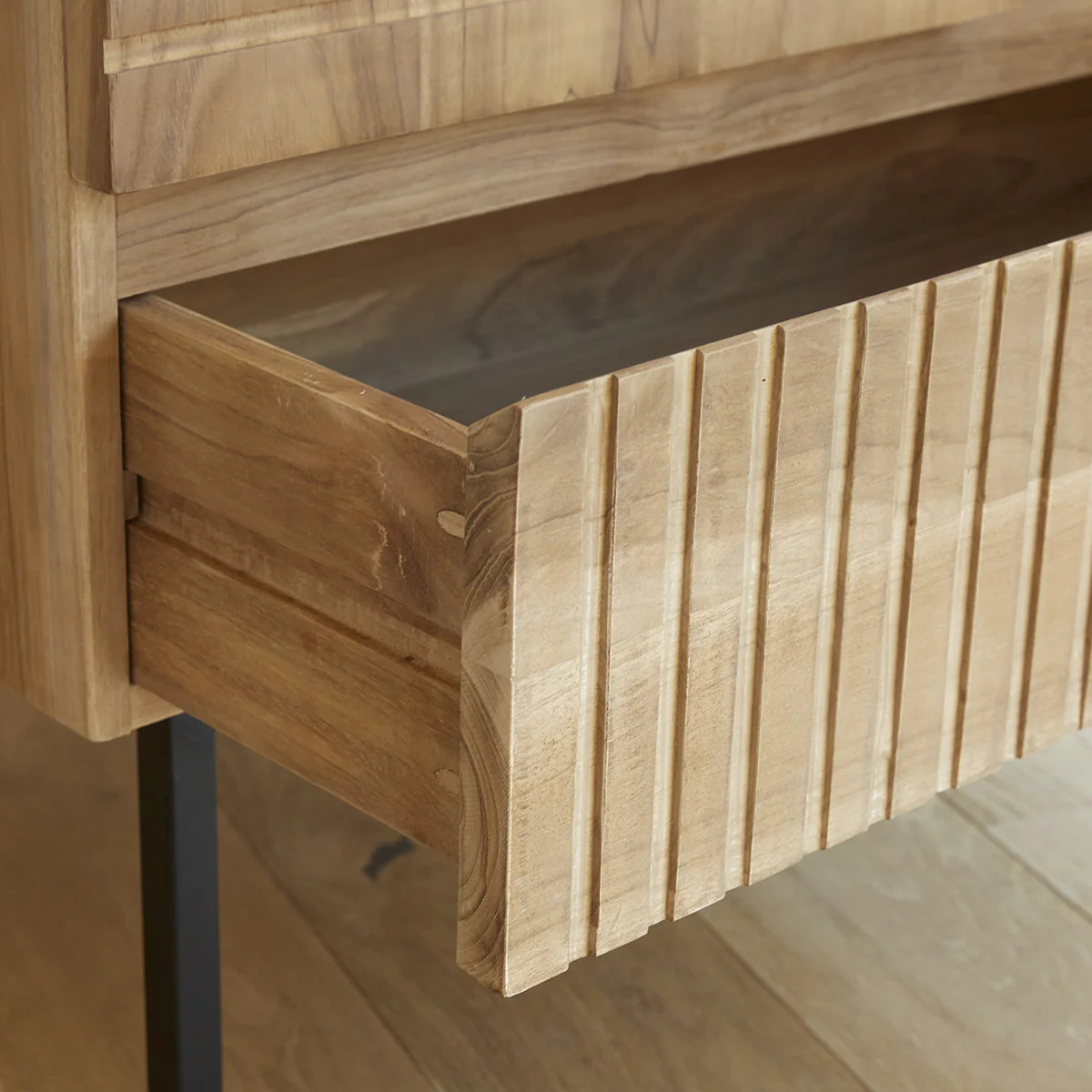 Schrank aus massivem Teakholz 95 cm - Image 5