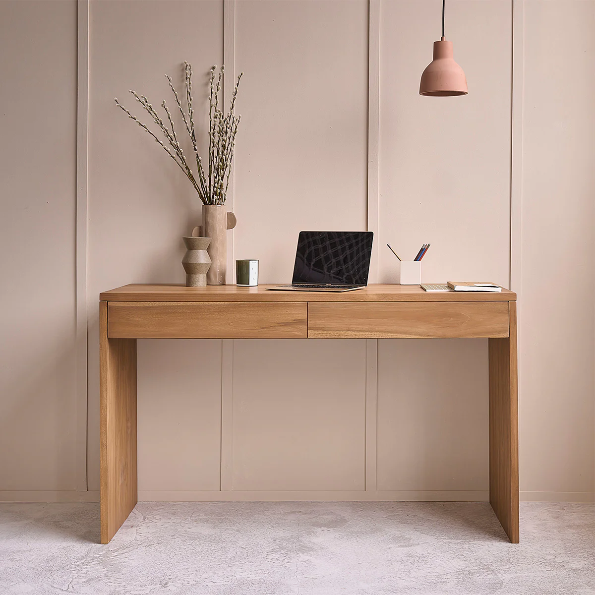 Schreibtisch aus massivem Teakholz 130 cm - Image 3