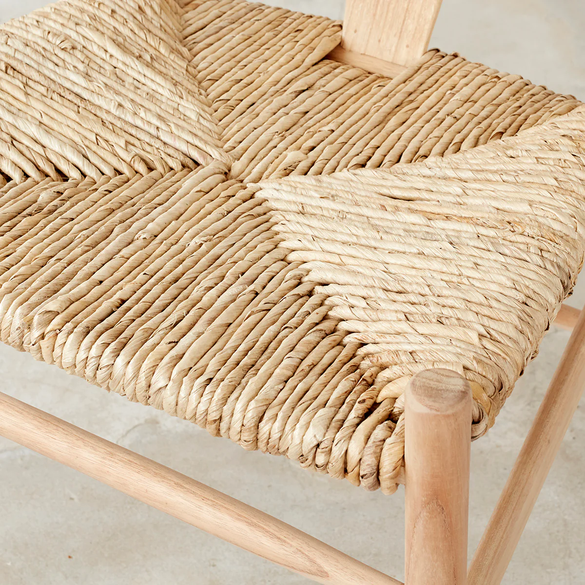 Set aus 2 Stühlen aus massivem Mindi und Naturseil - Image 4