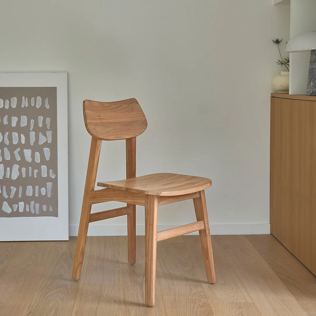 Set aus 2 Stühlen aus massivem Teakholz - Image 3