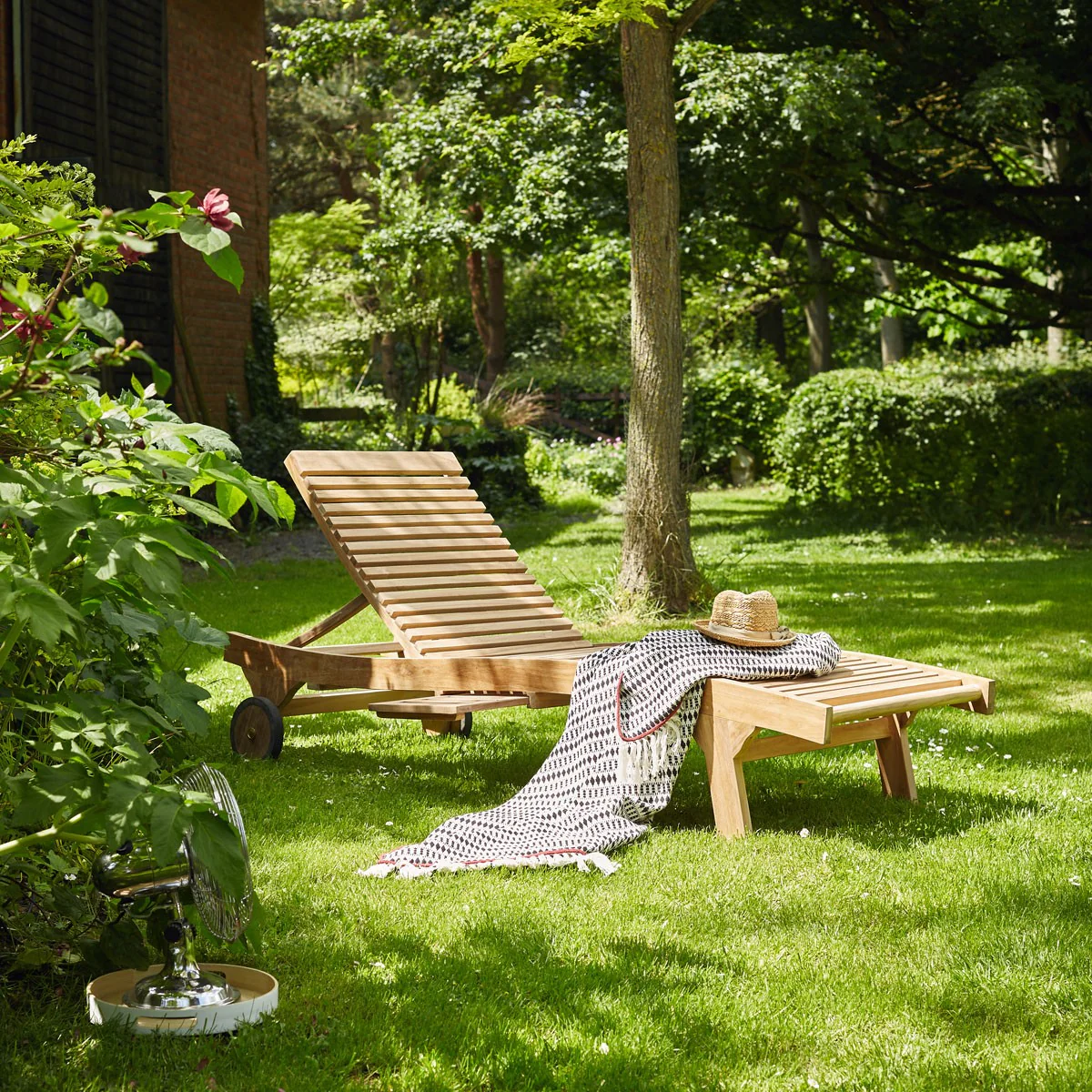 Teakholz-Sonnenliegen (Satz von 2) - Image 3