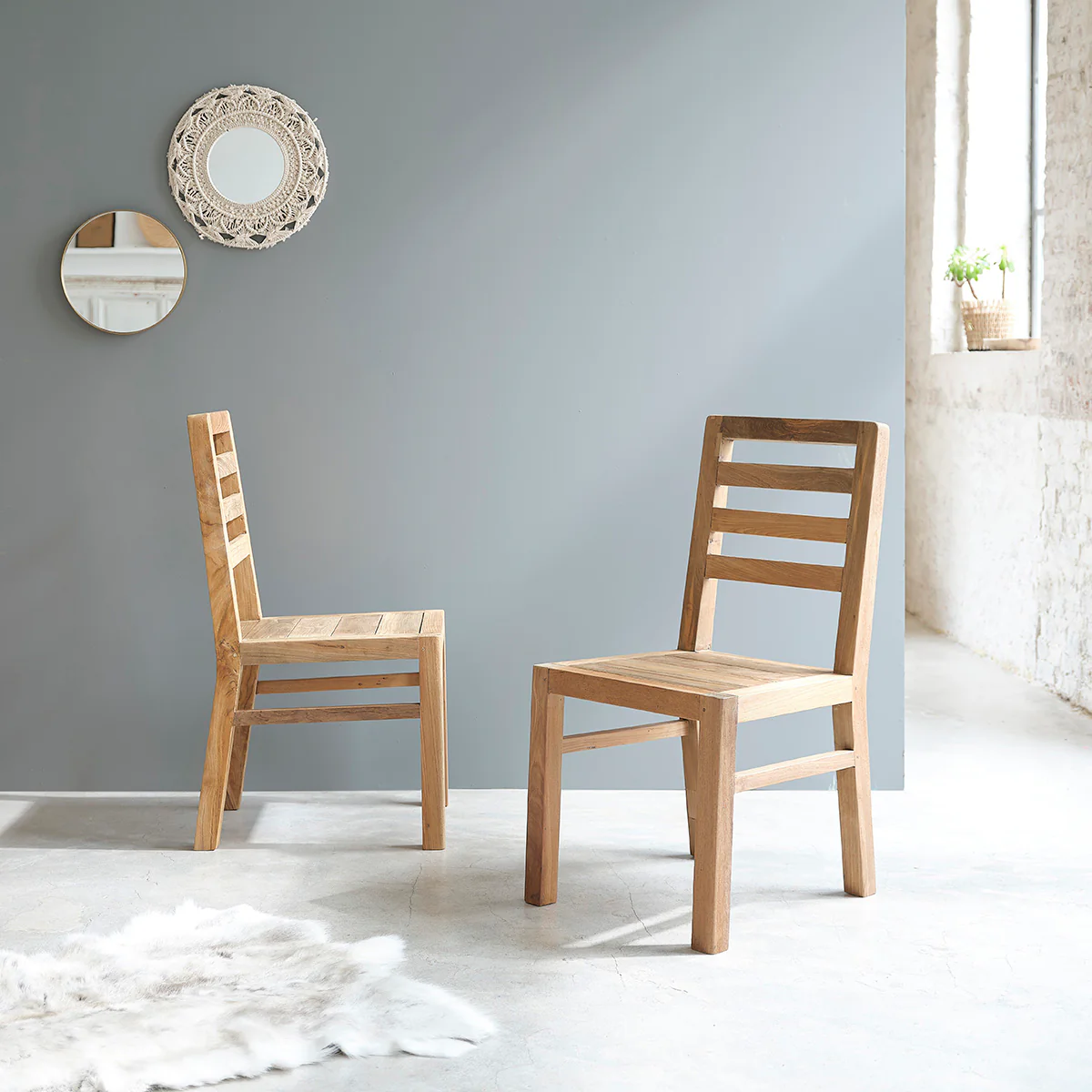Stuhl aus massivem, recyceltem Teakholz - Image 5